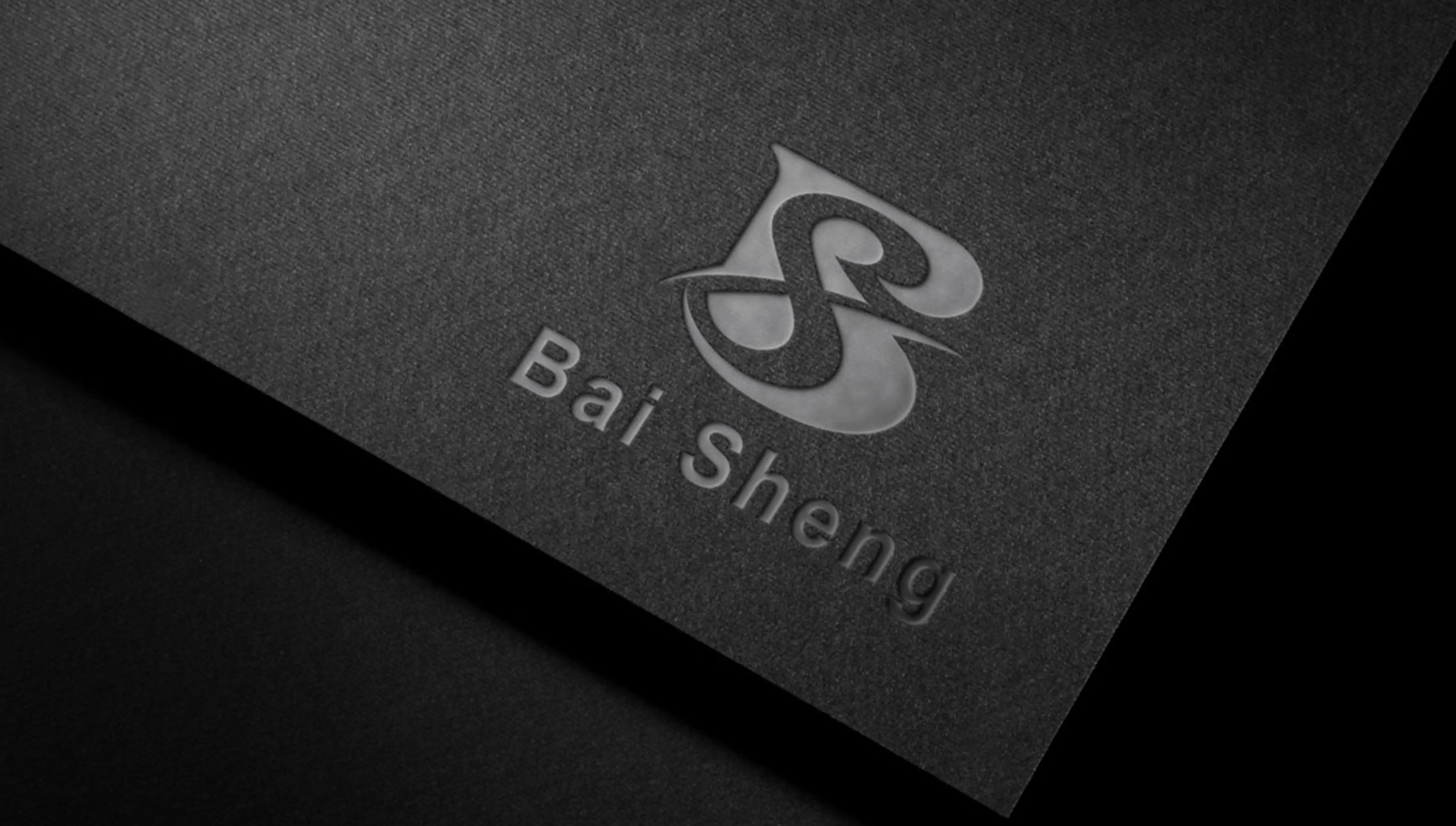 bai-sheng-百勝企業-英文字母LOGO設計-極簡高端壓凹工藝-高雄GOLINE設計 (全台服務)