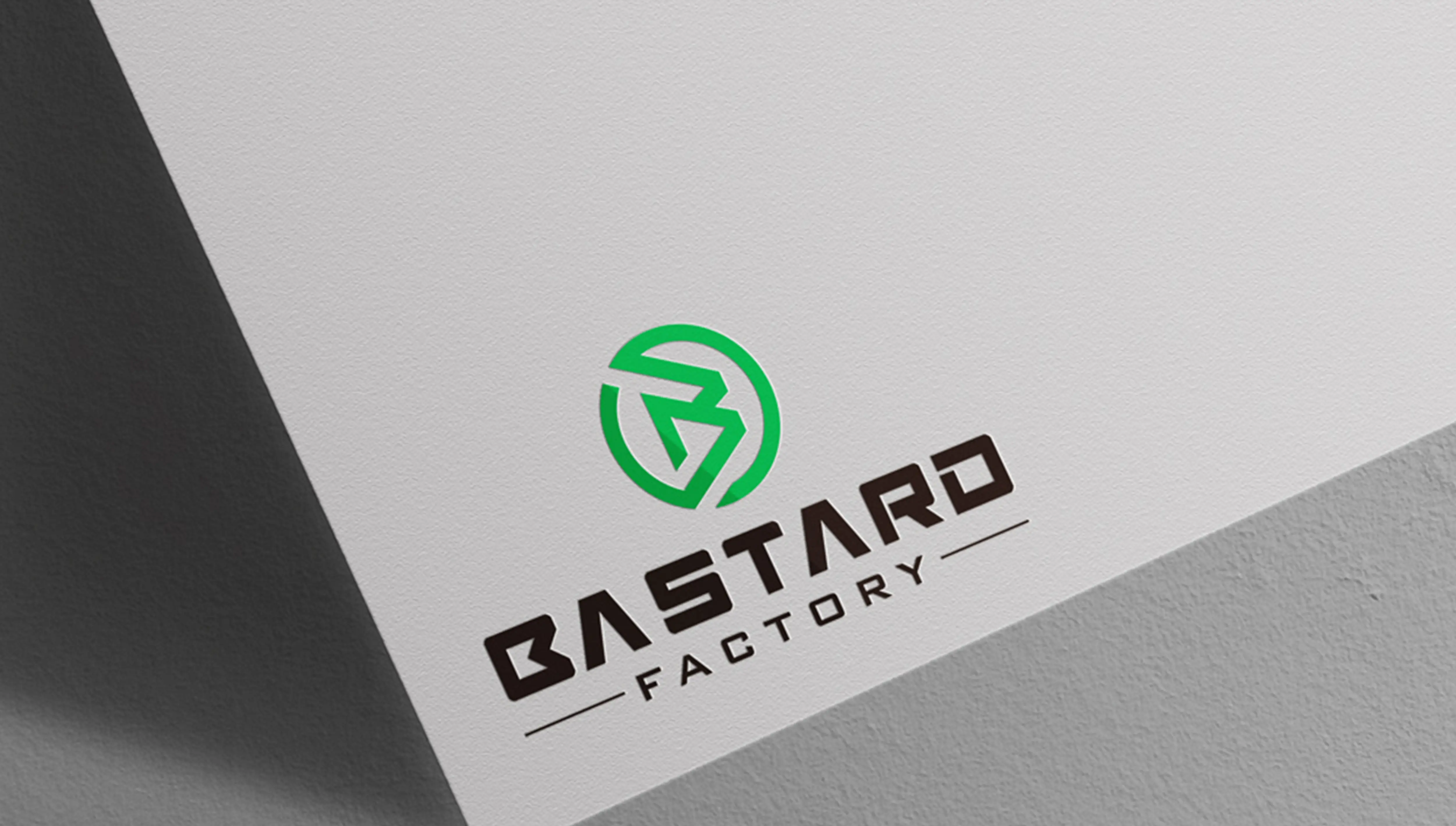 bastard-factory-品牌識別標誌-英文字母LOGO設計-現代工業感-高雄GOLINE設計 (全台服務)